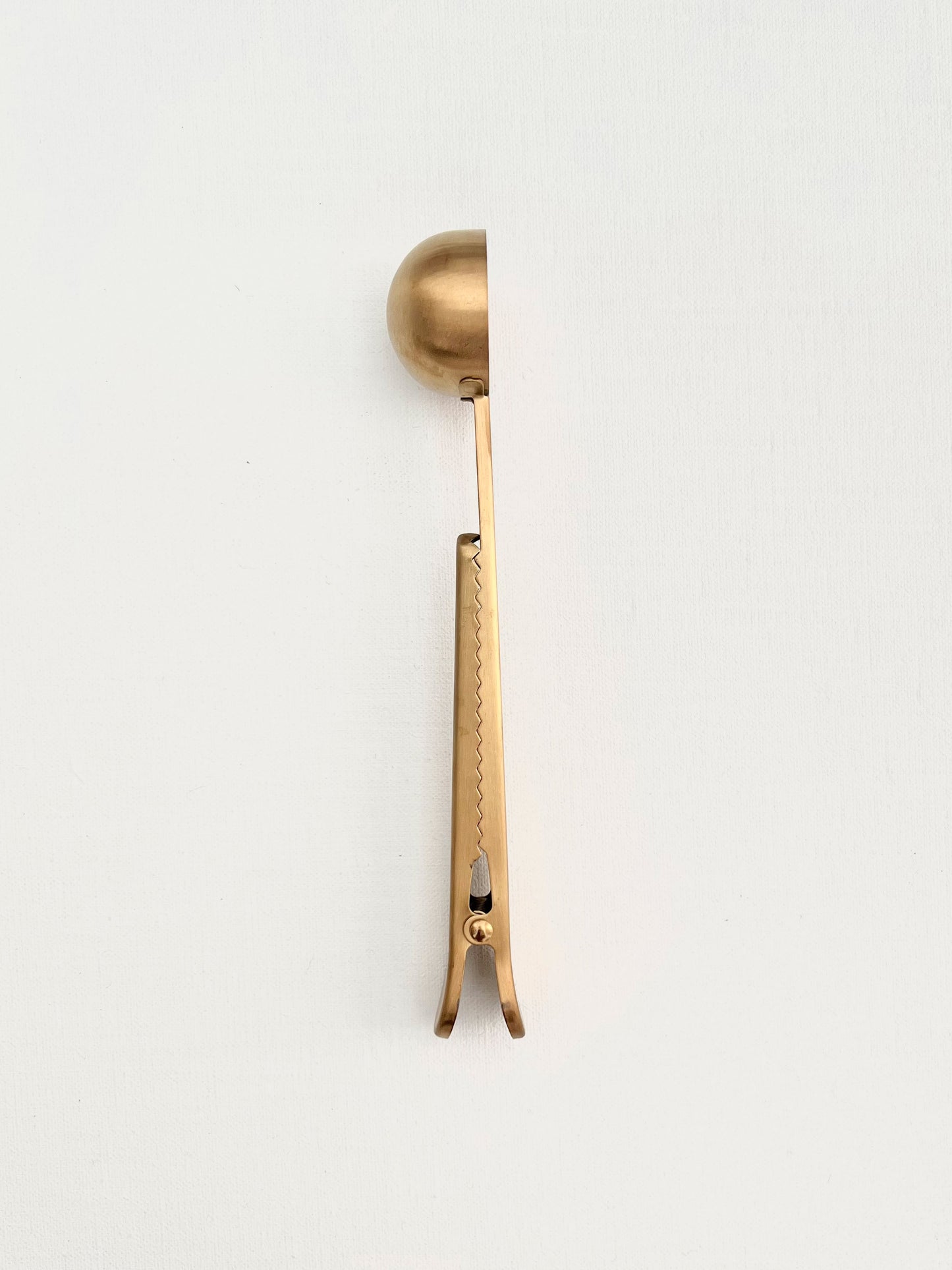 Brass coffee scoop clip