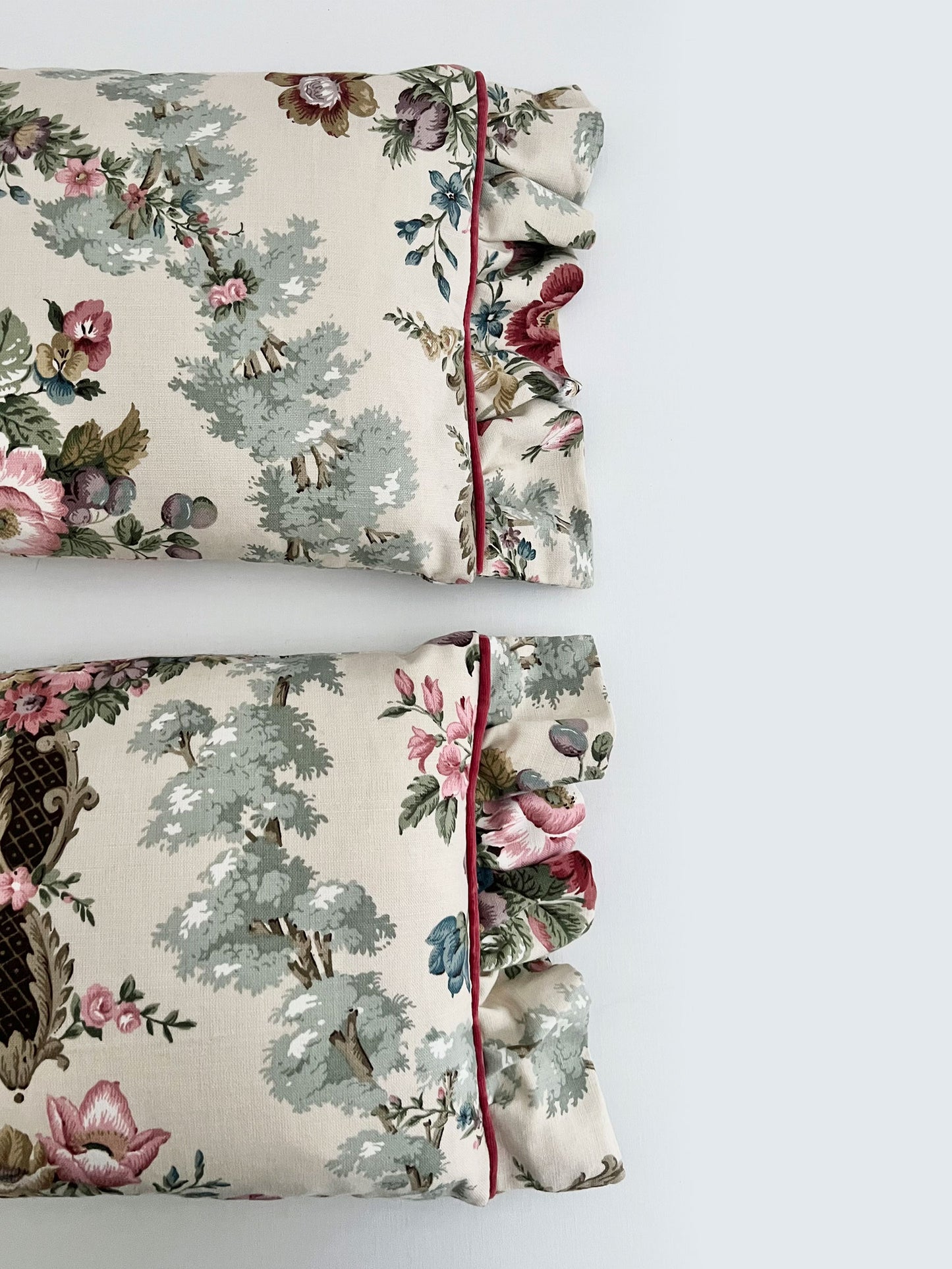 Sanderson frilly cushion