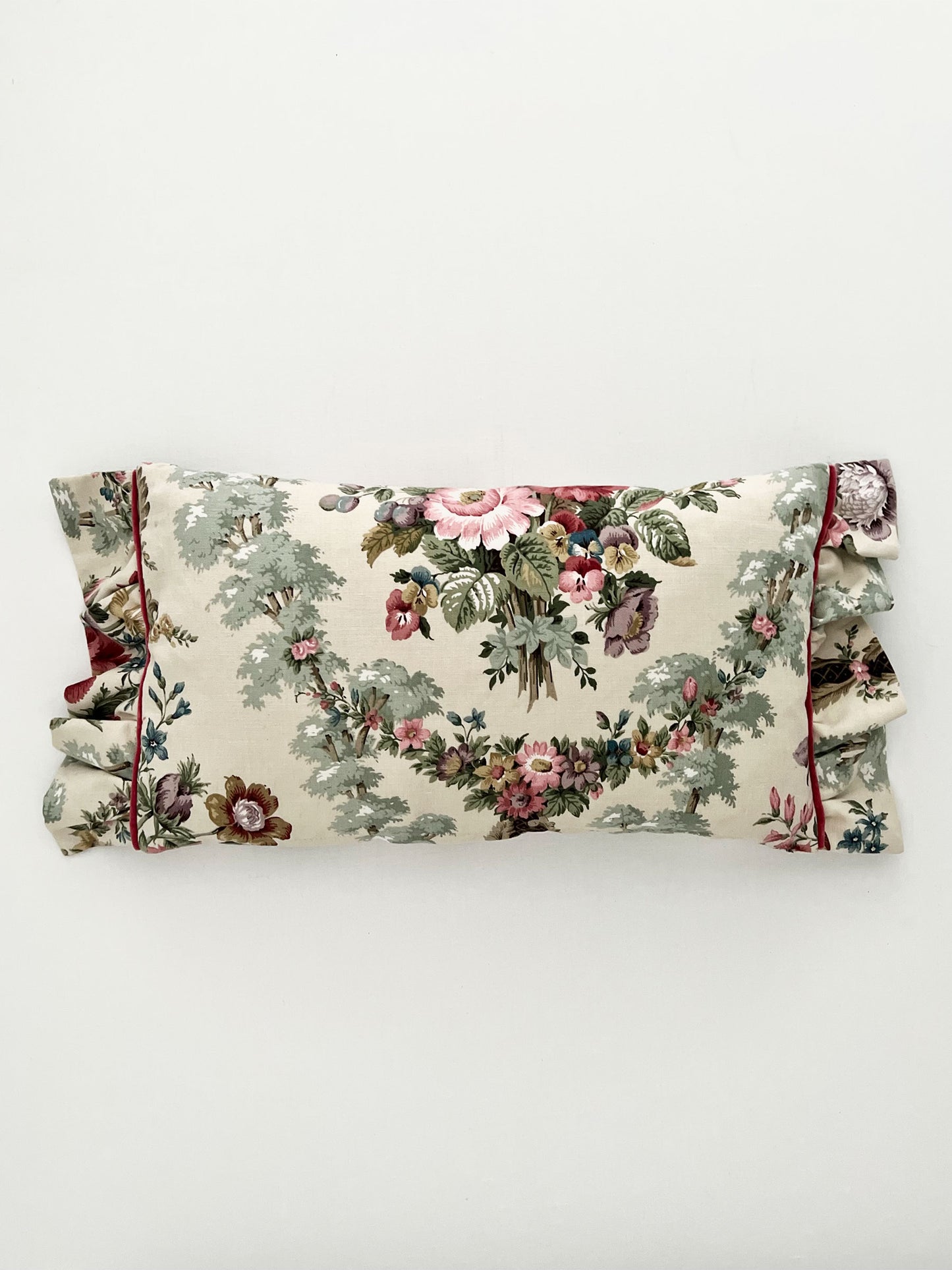 Sanderson frilly cushion