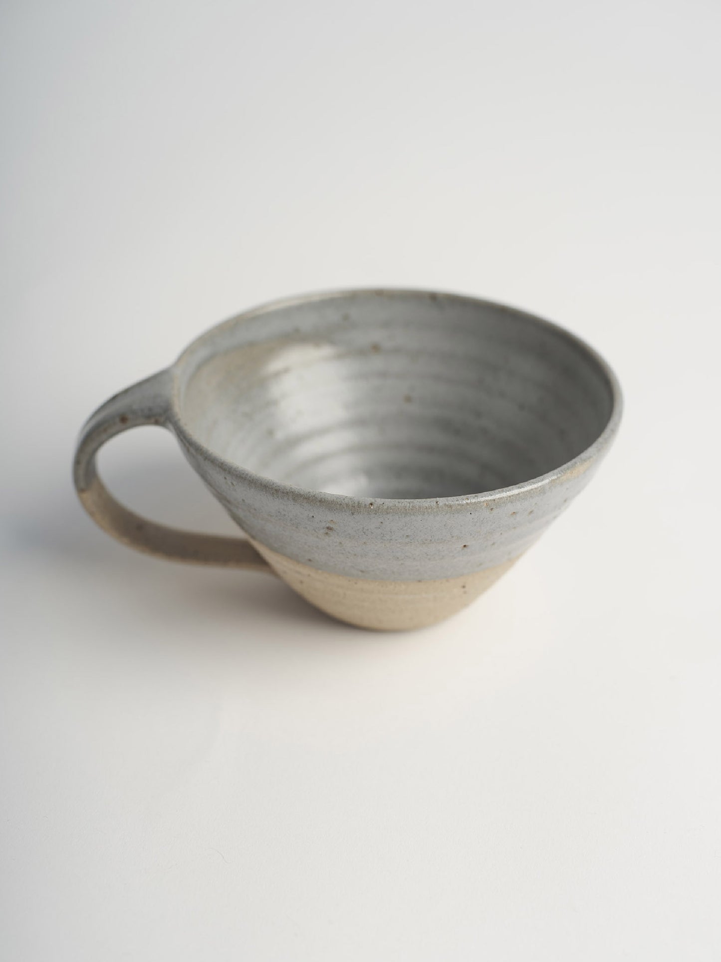 Hand thrown stoneware coffee cup - grey