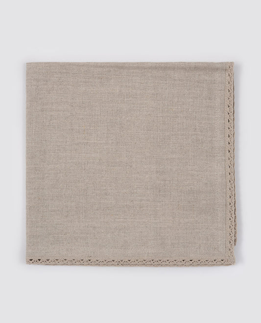 Linen Napkin - Natural linen with trim