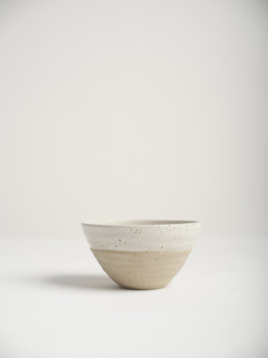 Hand thrown stoneware cereal bowl - white