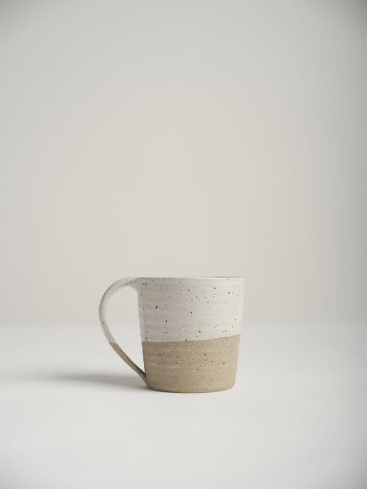 Hand thrown stoneware large mug - white