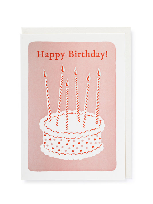 Birthday cake greetings card